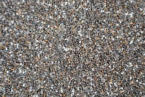 Chia Seeds Texture Background. Healthy Organic Superfood Stock Photos