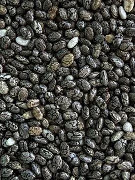 Chia Seeds Texture Background Macro Close Up Foto stock