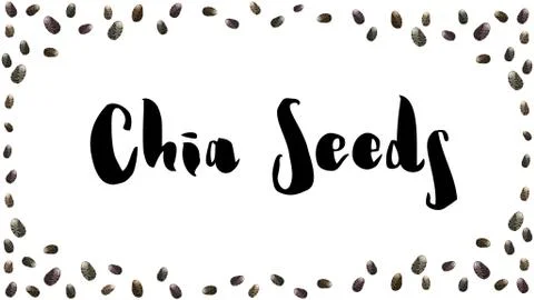 Chia seeds vector background Stock Illustration