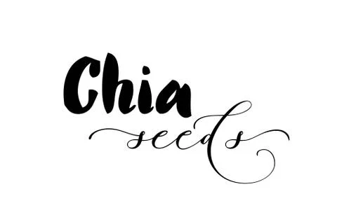 Chia seeds vector background Stock Illustration