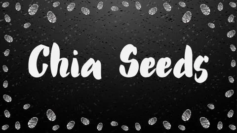 Chia seeds vector background Stock Illustration