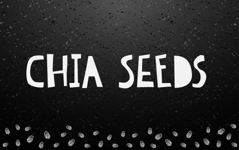 Chia seeds vector background Stock Illustration