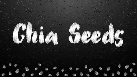 Chia seeds vector background Stock Illustration