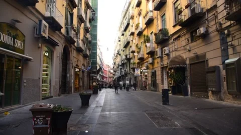 Via Chiaia in Naples Stock Footage 233111811