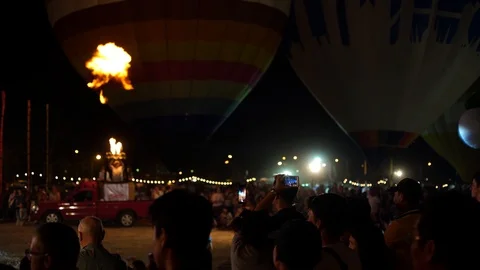CHIANG MAI - CIRCA 2018: Crowd of people shoot videos on smartphones. Performing Stock Footage 88284579