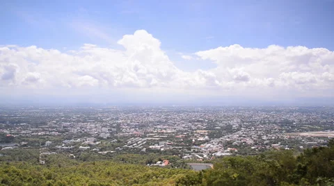 Chiang mai on view point of doi suthep , Chiang mai ,Thailand. (panning shot) Stock Footage 51534877