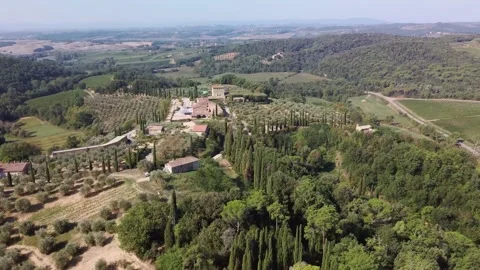Chianti drone  view Video stock 139742467