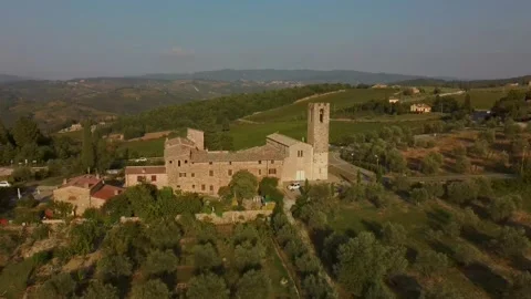 Chianti drone  view Video stock 139743197