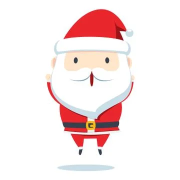 Chibi Santa Clause is jumping Stock Illustration