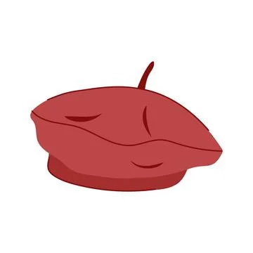 Chic beret cartoon vector illustration Stock Illustration