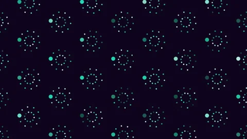 Chic blue and white polka dot pattern on black Stock Footage 258928957