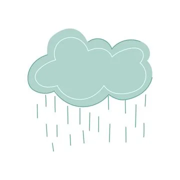 Chic boho cloud cartoon vector illustration Illustrazione stock