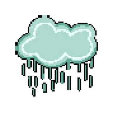 Chic boho cloud pixel art vector illustration Illustrazione stock