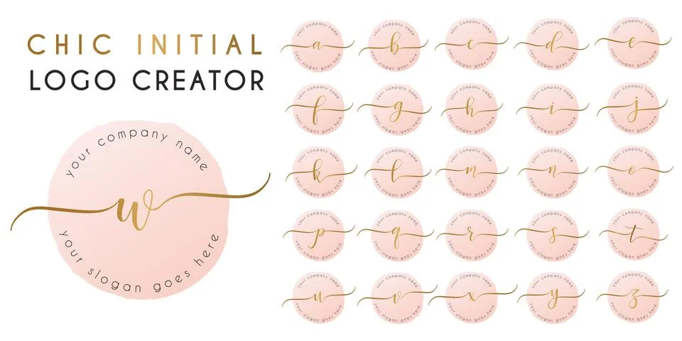 Chic elegant initial letter logo template Stock-Illustration