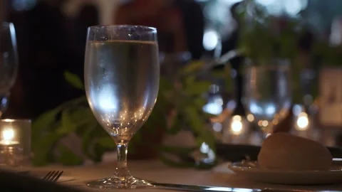 Chic Evening Dining, Classy And Stylish Nighttime Visit To Comfortable And Stock Footage 323776080