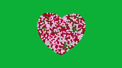 Chic Love-themed Heart Pattern for Special Days Stock Footage 256078878