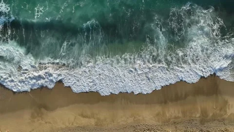 A chic marine pattern with a marine texture of waves going to the shore with Stock Footage 236719448