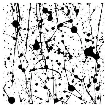 Chic Monochrome Ink Droplet Vector Pattern for Elegant Graphic Elements Stock Illustration