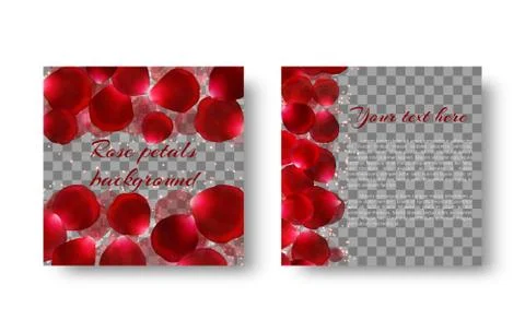 Chic pattern with red rose petals Stock Illustration