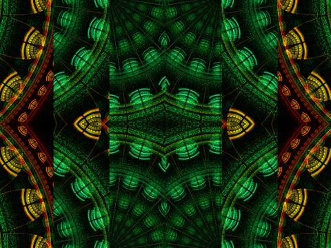 Chic Patterned Pinnate Background    - Fractal Art Illustrazione stock