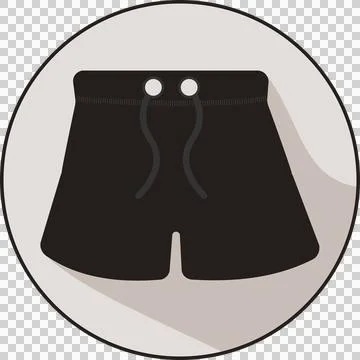 Chic short icon, featuring a sleek flat design that embodies fashion. Stock Illustration