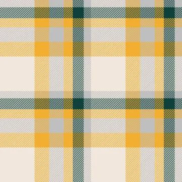 Chic tartan check textile, large texture pattern plaid. 1950s vector fabric.. 스톡 일러스트