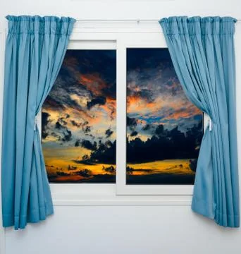 Chic view from the window nature Stock Photos
