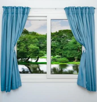Chic view from the window nature Foto stock
