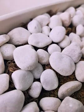 Chic White Rocks in micro view - Modern Home Decor Accent Stock Photos