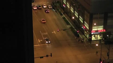 CHICAGO-0018 DUSK VIEW TILT UP Stock Footage 10729803
