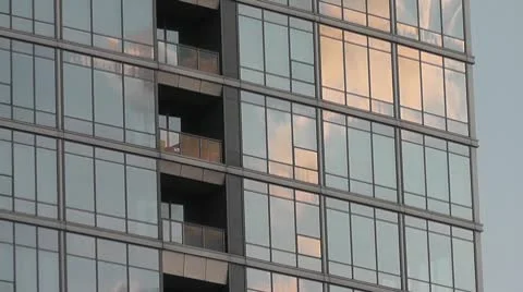 CHICAGO-0020 TIMELAPSE CLOUDS ON BUILDING FACADE Stock Footage 10729827