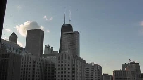CHICAGO-0043 HAND HELD SKYLINE SHOT Stock Footage 10730046