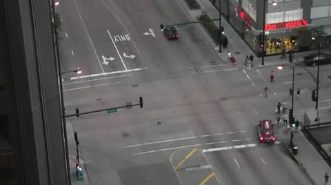 CHICAGO-0044 INTERSECTION TIMELAPSE - 2 MINUTE CLIP Stock Footage 10730127
