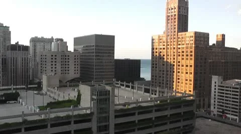 CHICAGO-0051 HANDHELD SKYLINE Stock Footage 10730269