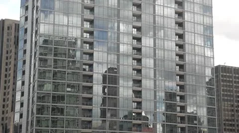 CHICAGO-0074 TIMELAPSE CLOUD REFLECTIONS - 2 MINUTES Stock Footage 10730716