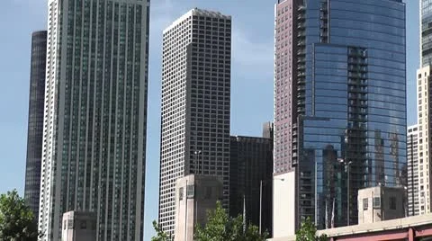 CHICAGO-0085 SKYLINE PAN Stock Footage 10731420