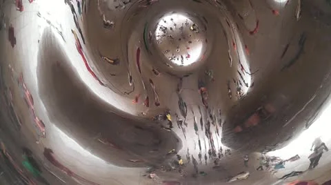 CHICAGO-0502  'BEAN' REFLECTIONS Stock Footage 10805364