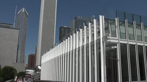 CHICAGO-0558 SKYLINE PANORAMA Stock Footage 10806521