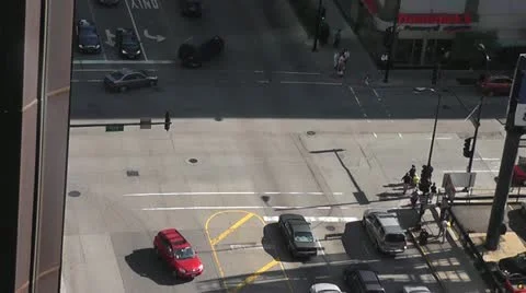 CHICAGO-0589 INTERSECTION TIMELAPSE Stock Footage 10806797