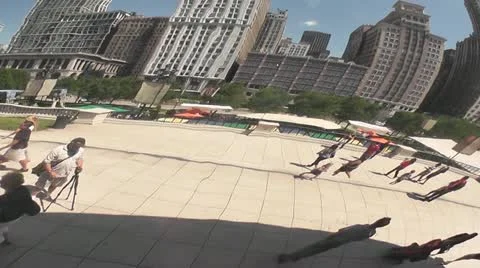 CHICAGO-0608 BEAN REFLECTION TILT UP TO SUN Stock Footage 10806894
