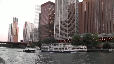 CHICAGO-0611 RIVER TRAFFIC Stock Footage 10806906