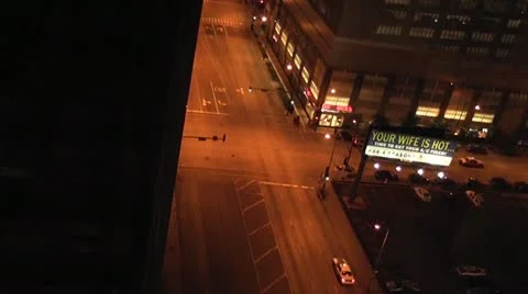 CHICAGO-0627 LATE NIGHT TIMELAPSE - 1 MINUTE Stock Footage 10806966