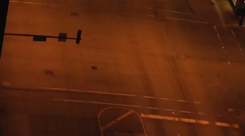 CHICAGO-0634 NIGHT INTERSECTION TIMELAPSE - 1 MINUTE Stock Footage 10807016