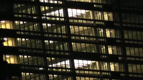 CHICAGO-0637 NIGHT OFFICE Stock Footage 10807018