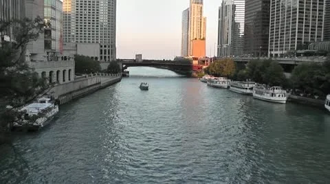 CHICAGO-0644 RIVER VIEW Stock Footage 10807108