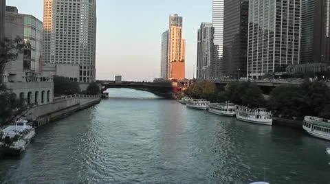 CHICAGO-0656 RIVER TRAFFIC TIMELAPSE - I MINUTE Stock Footage 10807358