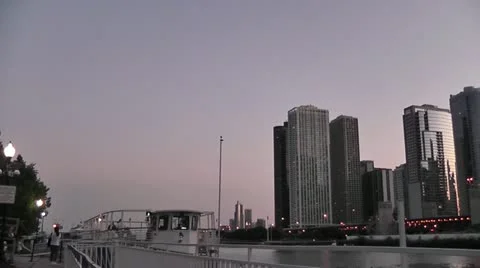 CHICAGO-0674 PANORAMA SKYLINE Stock Footage 10807639