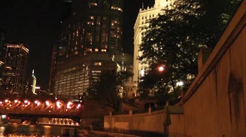 CHICAGO-0683 NIGHT SCENE Stock Footage 10808020