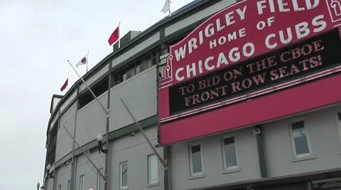 CHICAGO-0717 WRIGLEY FIELD CUBS BASEBALL Stock Footage 10809062