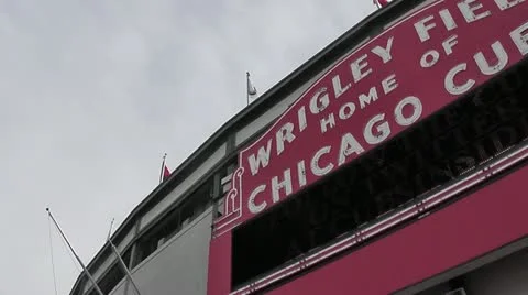 CHICAGO-0725 WRIGLEY FIELD CUBS BASEBALL Stock Footage